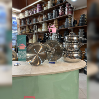 سرویس قابلمه استیل ۹ پارچه کرکماز ترکیه